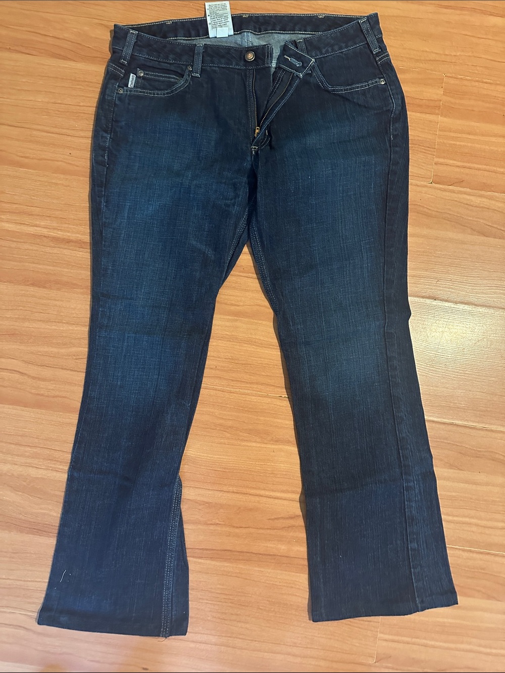 Carhartt Women's Dark Blue Boot-Cut Jeans